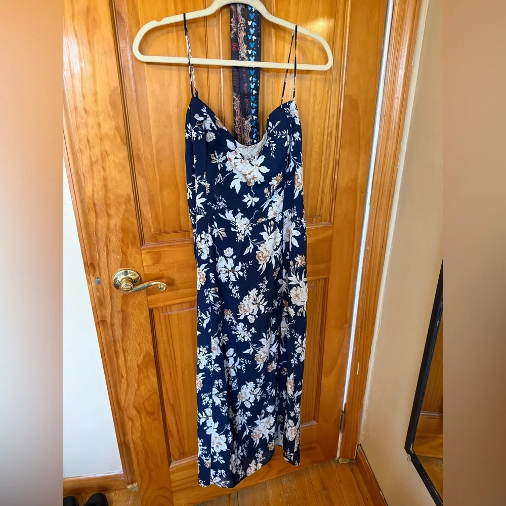 NWT Abercrombie &Fitch Womens Multicolor Floral Sleeveless Bodycon Dress Size XL